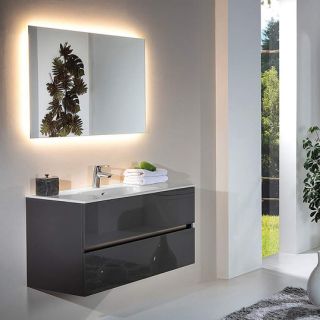 Тумба под раковину Armadi Art Vallessi 120см антрацит глянец 837-120-A glossy